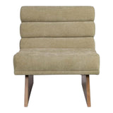 Oroville Sage Green Modern Channel Armless Chair