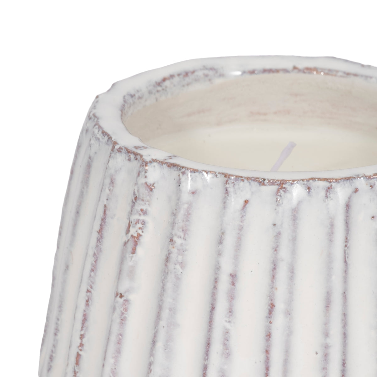 Cadiz White Sea Salt and Lemon Ridged Candle