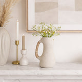 Elk Ivory Ecomix Organic Vase with Caning