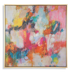 A Colorful Mindset Multicolor Framed Abstract Art - Ornate Home