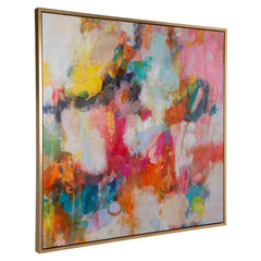 A Colorful Mindset Multicolor Framed Abstract Art - Ornate Home