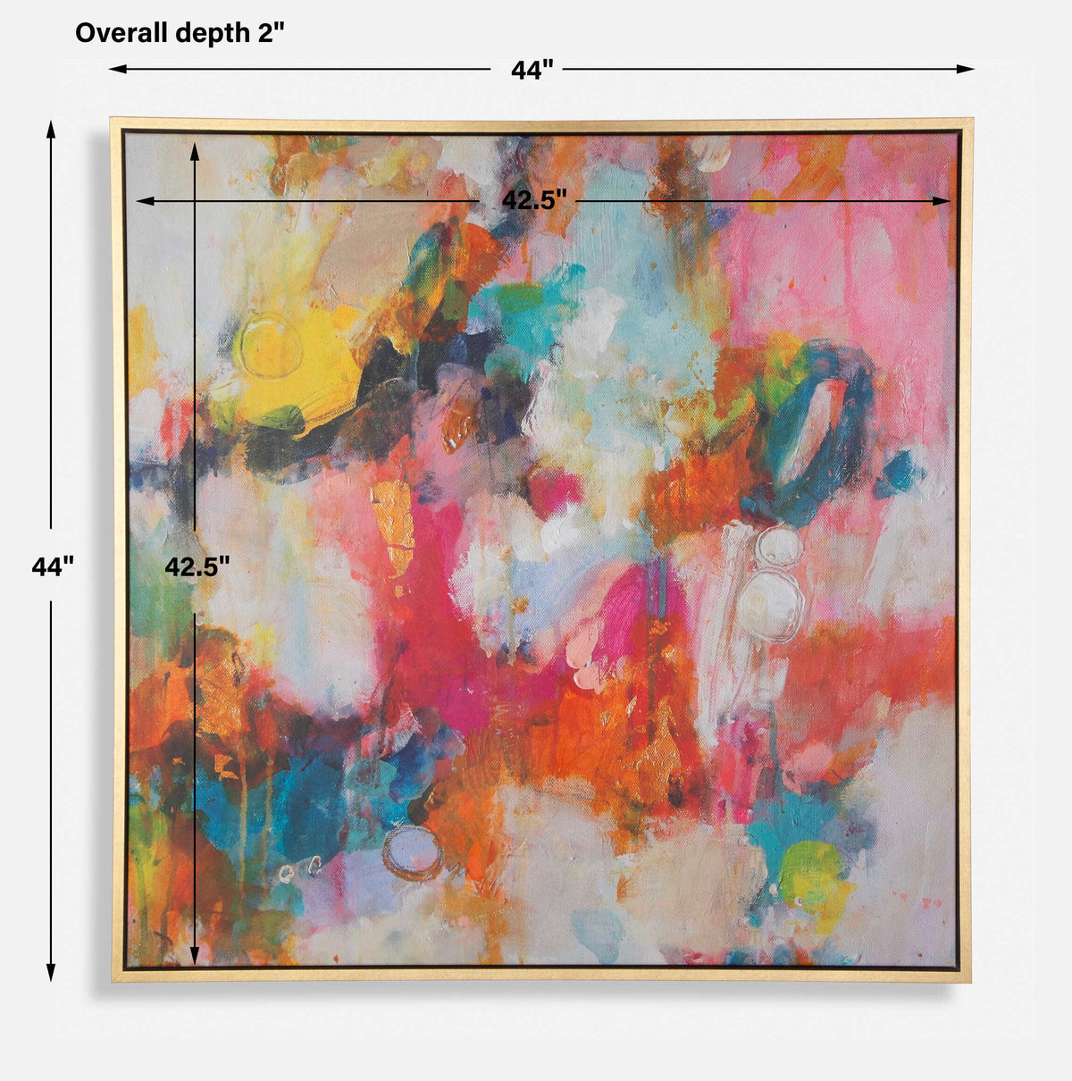 A Colorful Mindset Multicolor Framed Abstract Art - Ornate Home