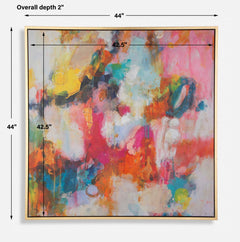 A Colorful Mindset Multicolor Framed Abstract Art - Ornate Home