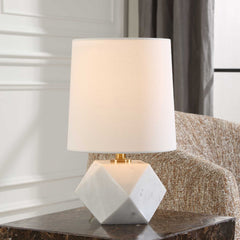 A Cut Above Gold/White Table Lamp - Ornate Home