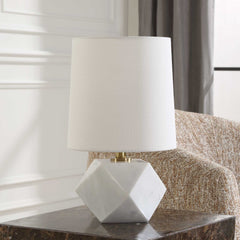 A Cut Above Gold/White Table Lamp - Ornate Home