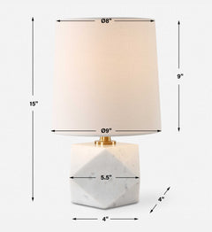 A Cut Above Gold/White Table Lamp - Ornate Home
