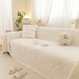 Luxury 3D Butterfly Jacquard Sofa Throw Blanket, Ultra-Soft Plush Fleece Couch Cover