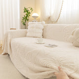 Luxury 3D Butterfly Jacquard Sofa Throw Blanket, Ultra-Soft Plush Fleece Couch Cover