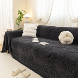 Luxury 3D Butterfly Jacquard Sofa Throw Blanket, Ultra-Soft Plush Fleece Couch Cover
