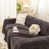 Luxury 3D Butterfly Jacquard Sofa Throw Blanket, Ultra-Soft Plush Fleece Couch Cover