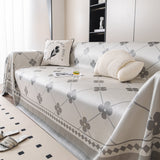 Cooling Four-Leaf Clover Hope Faith Love Luck Summer Comfy Ice Silk Furniture Throw Covers for Sofas