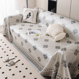 Cooling Four-Leaf Clover Hope Faith Love Luck Summer Comfy Ice Silk Furniture Throw Covers for Sofas