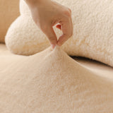 Soft Plush Warm Sofa Cover Stretchable Cozy Velvet Couch Protector for Fall & Winter