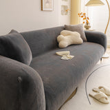 Soft Plush Warm Sofa Cover Stretchable Cozy Velvet Couch Protector for Fall & Winter