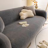 Soft Plush Warm Sofa Cover Stretchable Cozy Velvet Couch Protector for Fall & Winter
