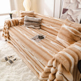 Ultra Soft Faux Fur Couch Cover – Large, Fluffy, and Elegant Sofa Throw Blanket