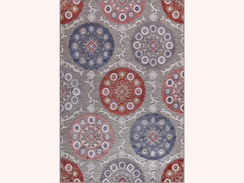 Spring Multi Color Bohemian Medallion Floral Non-Shedding Indoor/Outdoor Area Rugs - Ornate Home