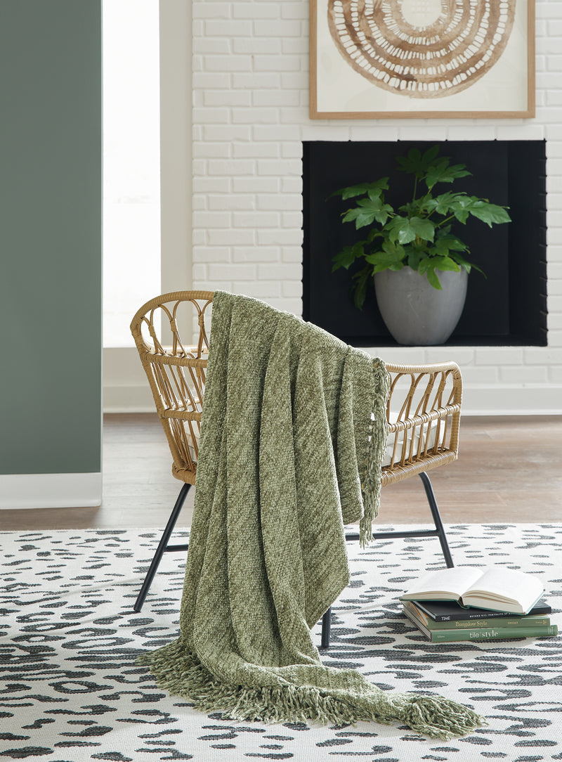 Tamish Green Throw (Set of 3) - Ornate Home