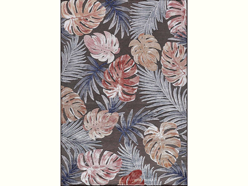 Spring Brown Leaf Tropical Botanical Non-Shedding Indoor/Outdoor Area Rugs - Ornate Home