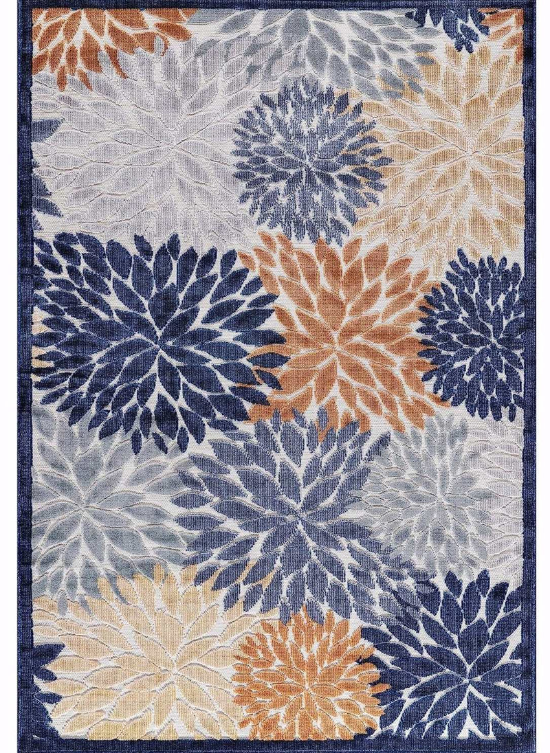 Spring Multi Color Floral Exotic Tropical Non-Shedding Indoor/Outdoor Area Rugs - Ornate Home