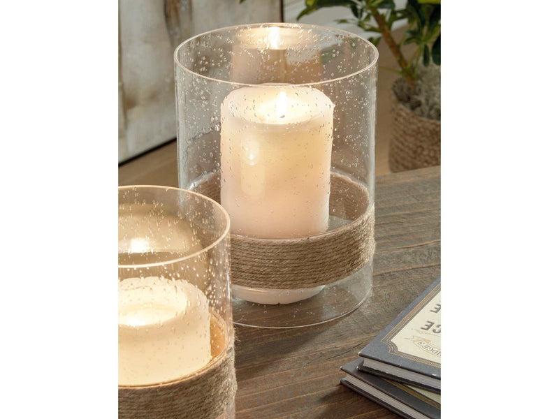 Eudocia Clear Candle Holder (Set of 2) - Ornate Home