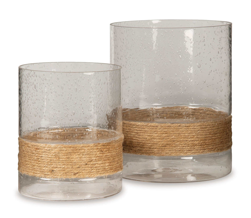 Eudocia Clear Candle Holder (Set of 2) - Ornate Home