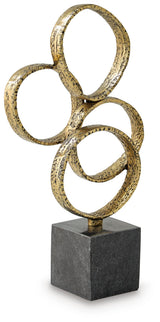 Wellcott Gold Finish/Black Sculpture