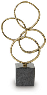 Wellcott Gold Finish/Black Sculpture