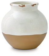 Vercott Cream/Tan 8" Vase (Online Special Price)