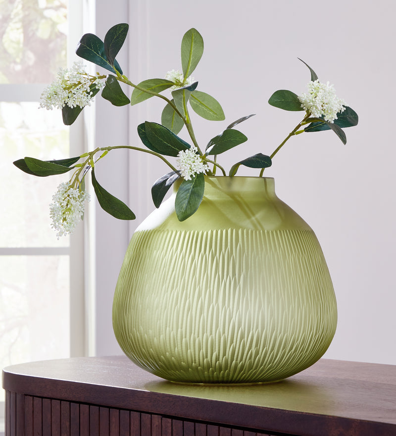 Scottyard Olive Green Vase - Ornate Home