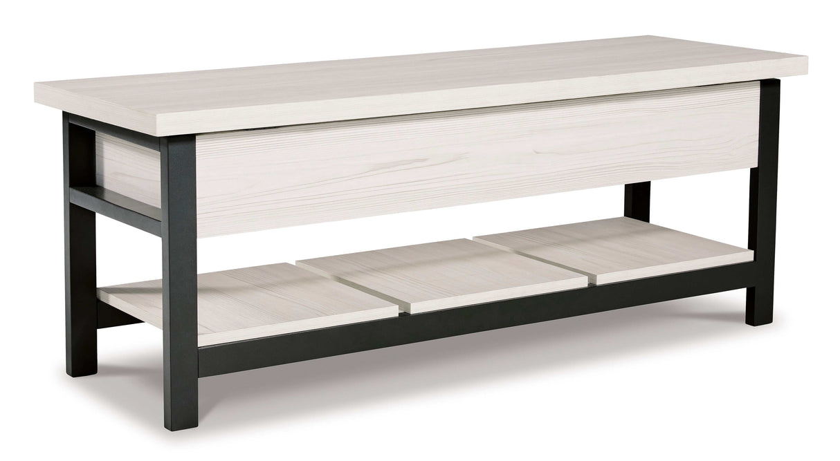 Rhyson White Storage Bench - Ornate Home