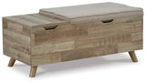 Gerdanet Beige/Brown Storage Bench - Ornate Home