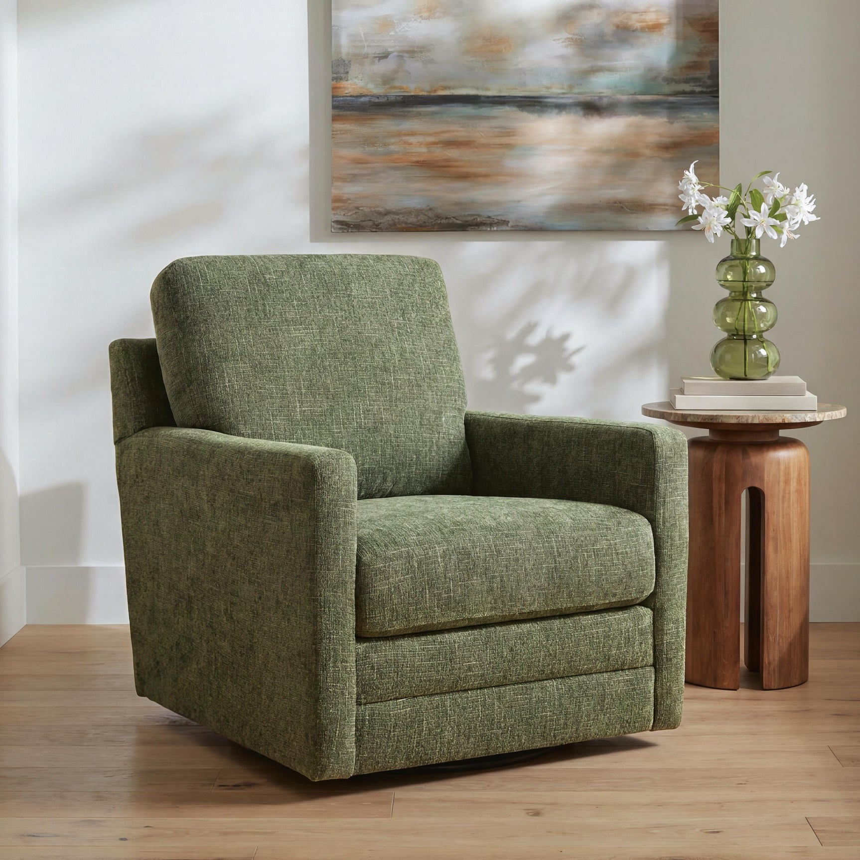 Dishford Evergreen Swivel Accent Chair