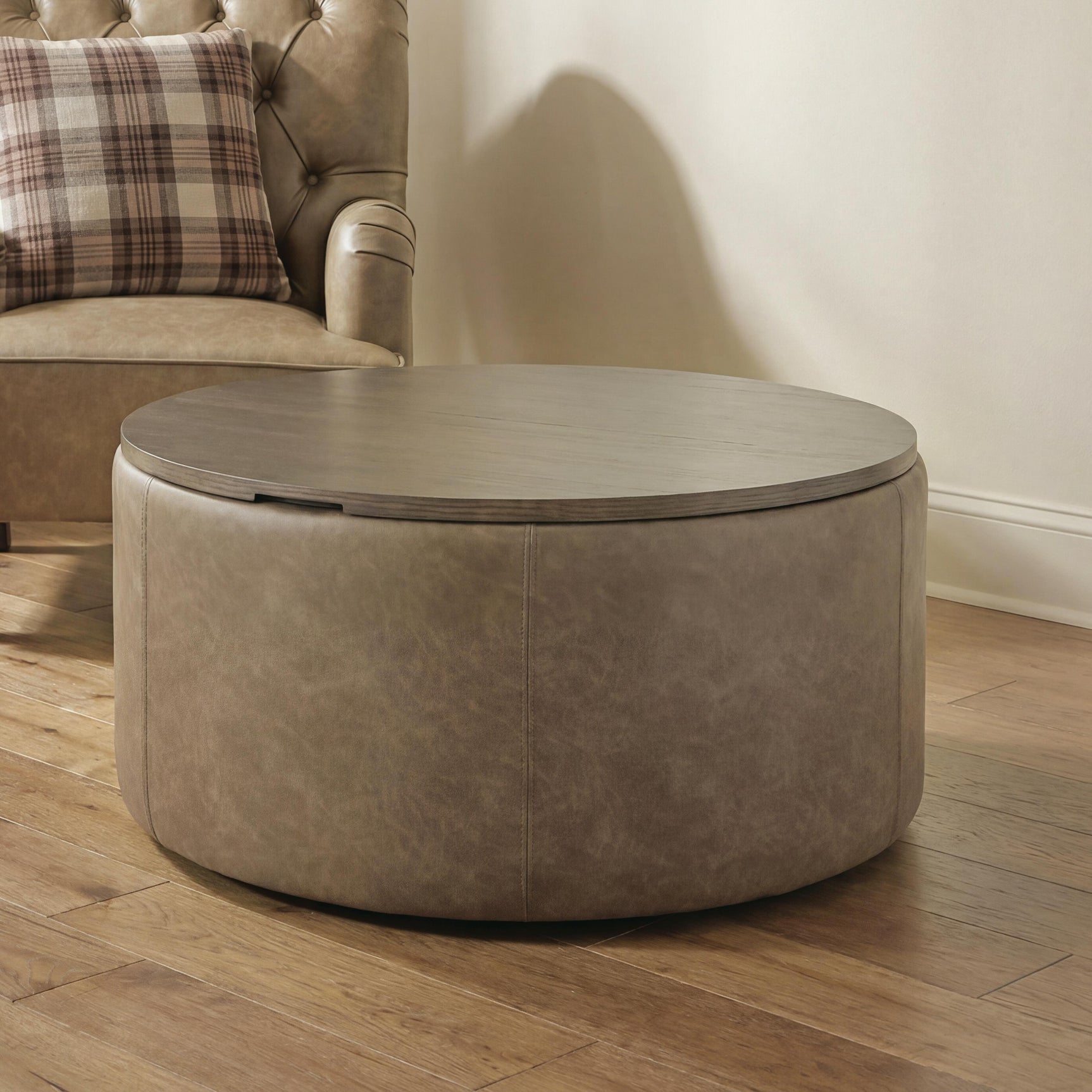 Bethanstone Warm Brown Storage Ottoman