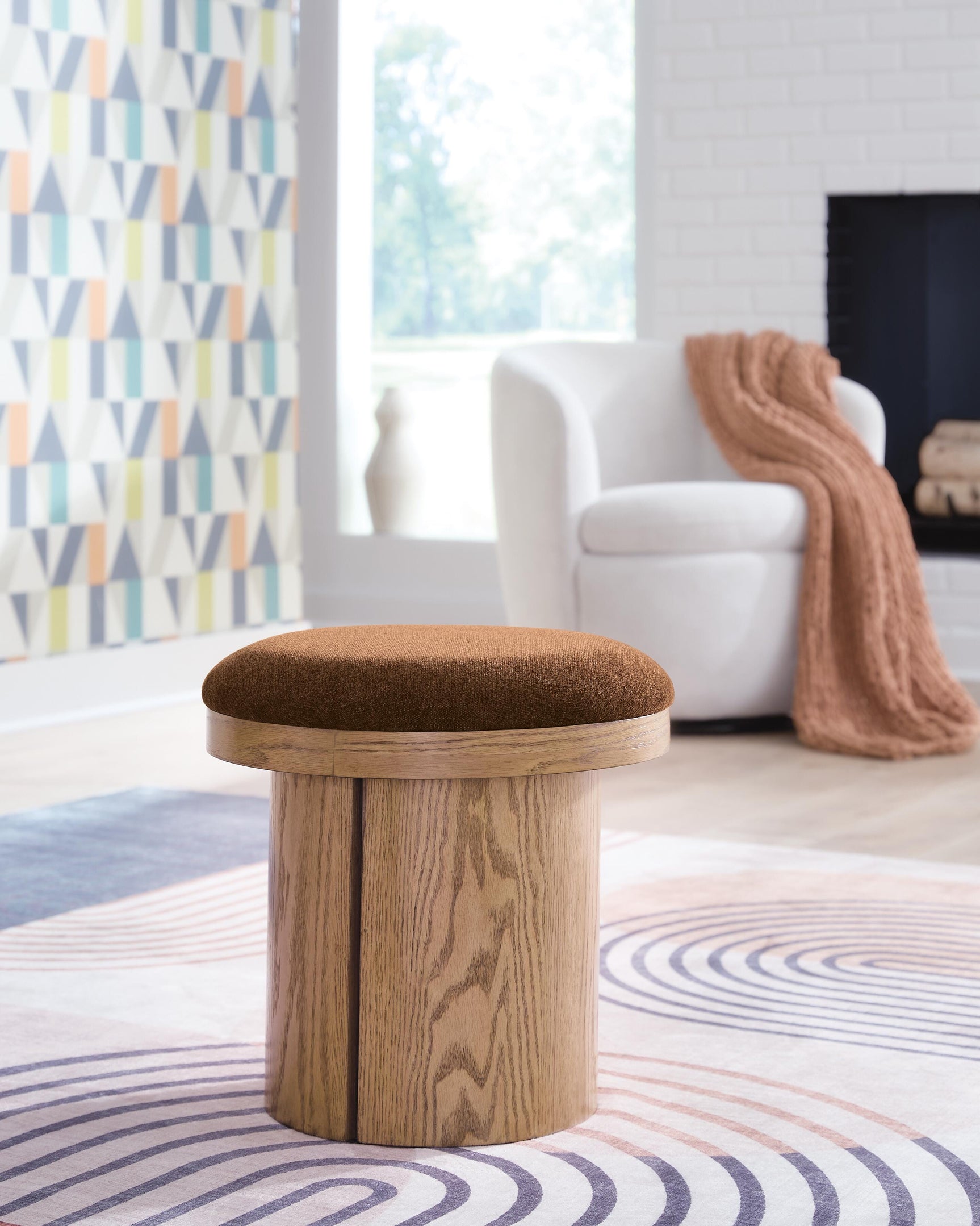 Lewisen Clay Accent Ottoman (Online Special Price)