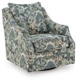 Gubbins Blue/Green/Yellow Swivel Accent Chair (Online Special Price)