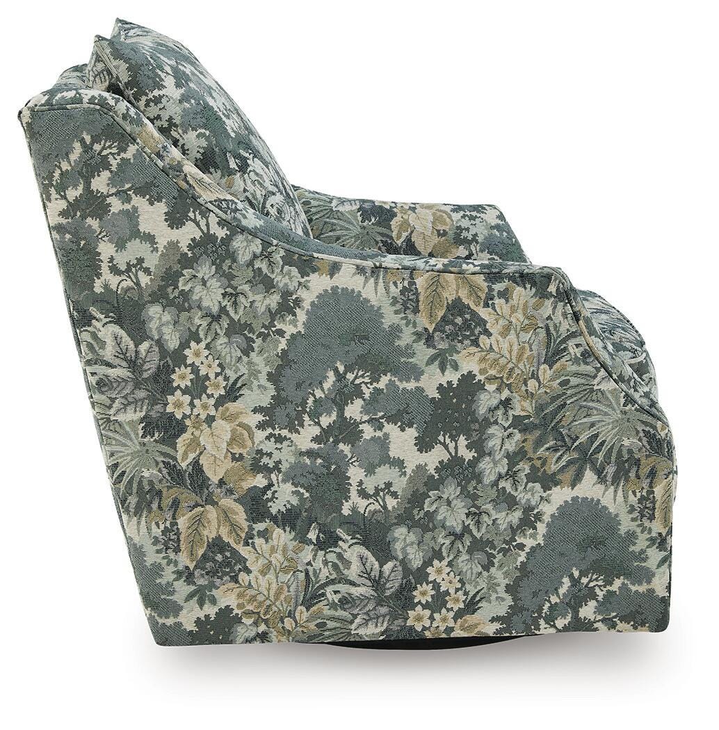 Gubbins Blue/Green/Yellow Swivel Accent Chair (Online Special Price)