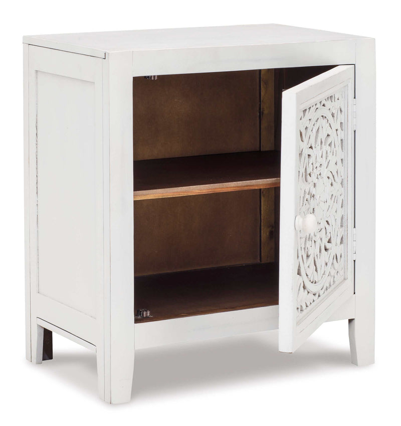 Fossil Ridge White Accent Cabinet - Ornate Home