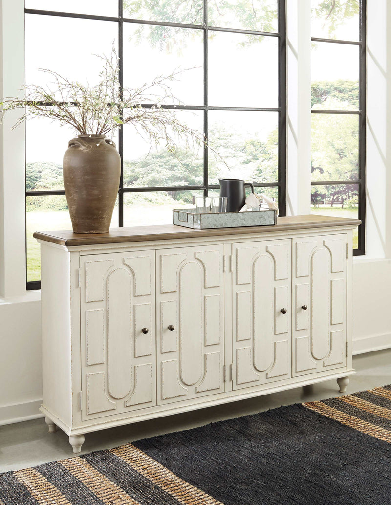 (Online Special Price) Roranville Antique White Accent Cabinet - Ornate Home