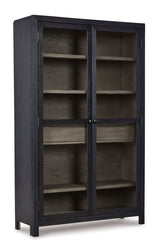 Lenston Black/Gray Tall Accent Cabinet - Ornate Home