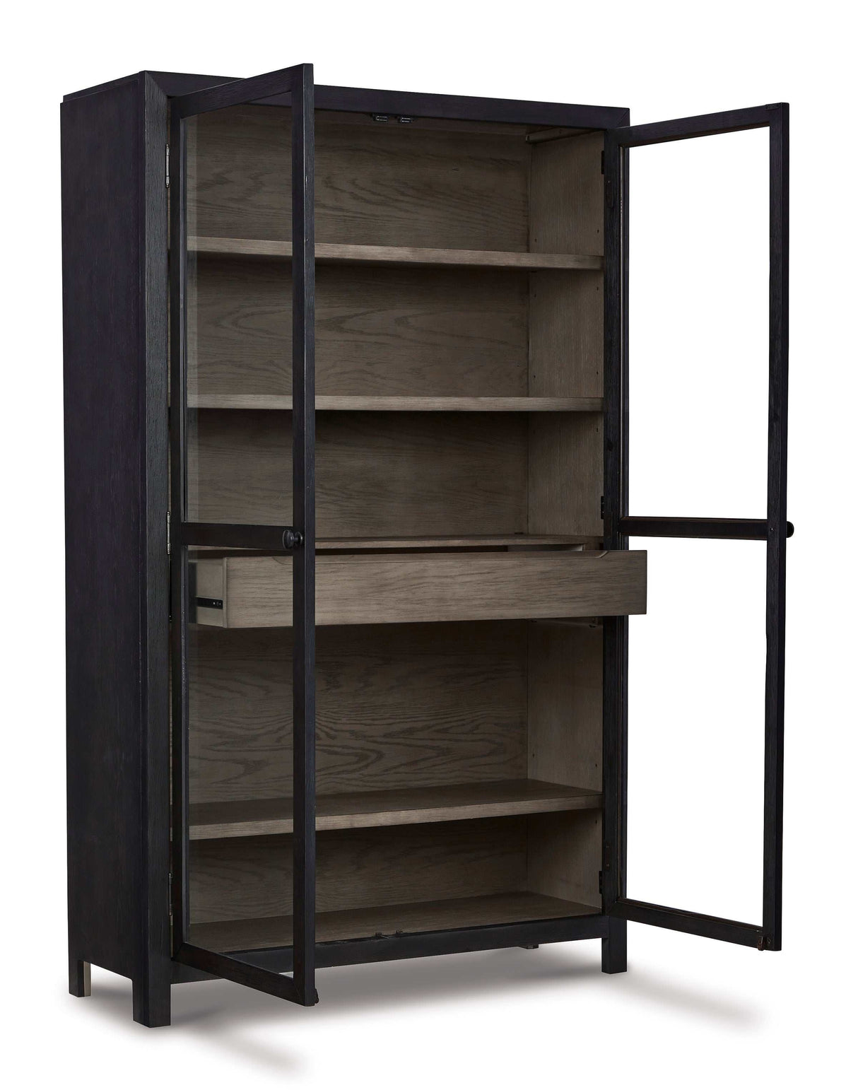 Lenston Black/Gray Tall Accent Cabinet - Ornate Home