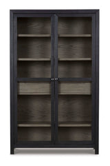 Lenston Black/Gray Tall Accent Cabinet - Ornate Home