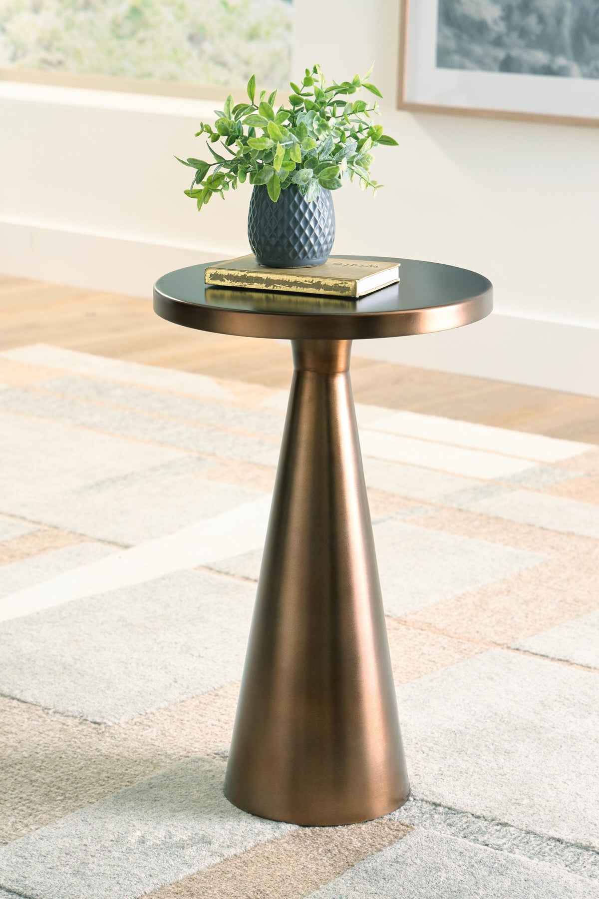 Budington Light Bronze Finish Accent Table