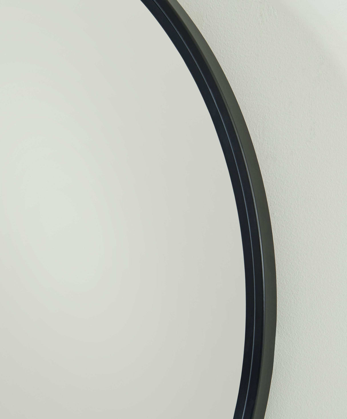 Brocky Black Round Accent Mirror - Ornate Home