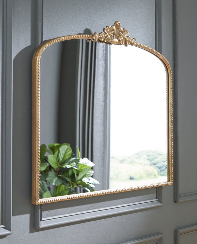 Tellora Gold Finish Accent Mirror - Ornate Home