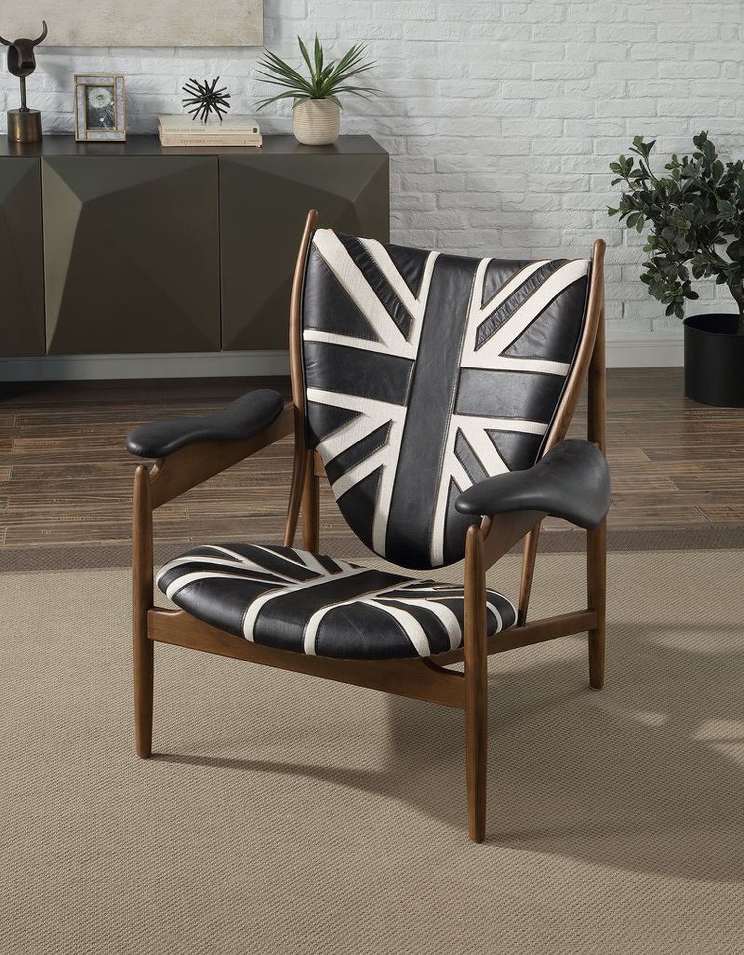 Brancaster Antique Slater/Old Oak Accent Chair