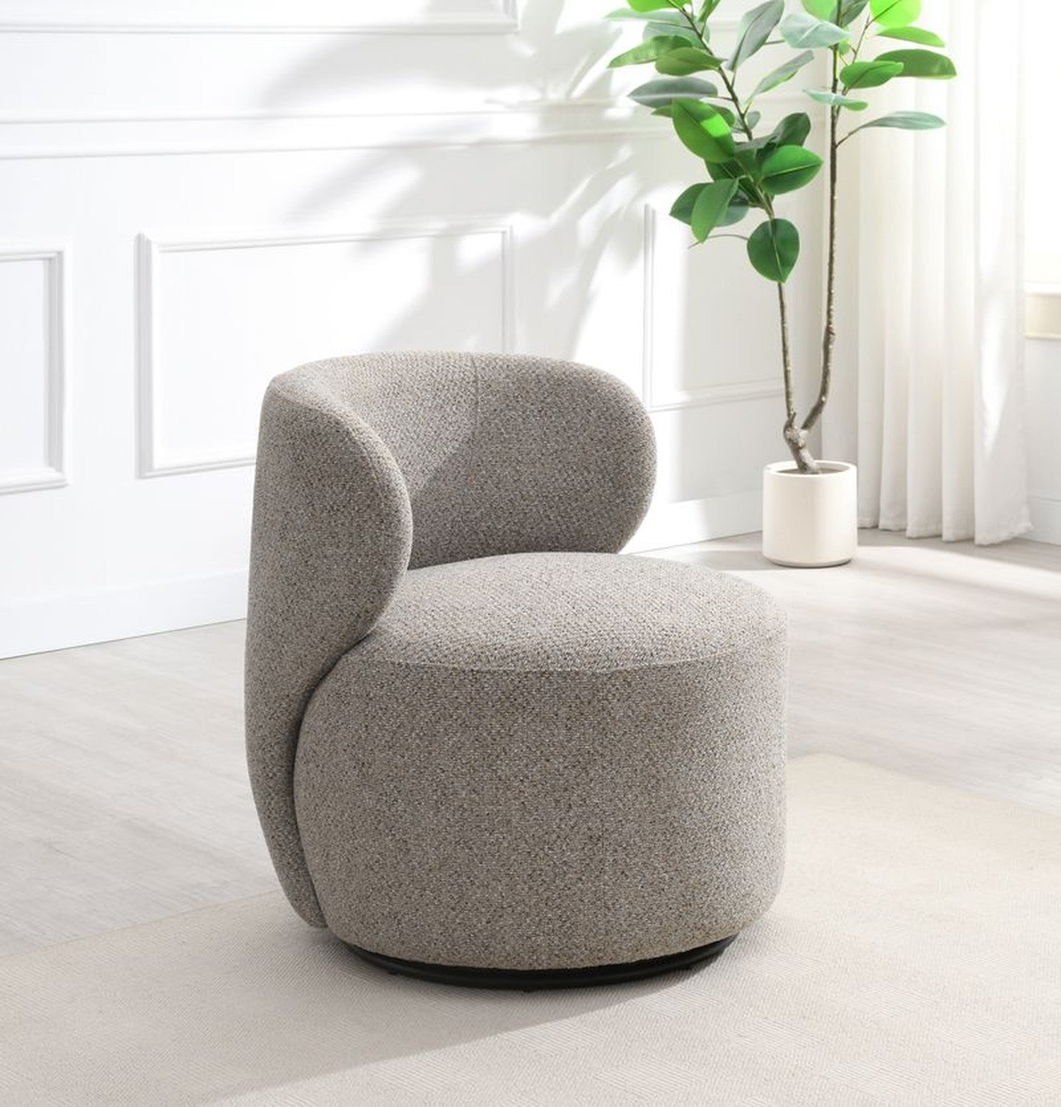 Vedi Gray Accent Chair w/Swivel