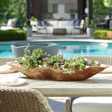 Teak Brown/Woodtone Leaf Bowl
