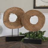 Ashlea Black/Brown/Woodtone Wooden Sculptures (Set of 2)