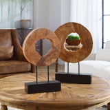 Ashlea Black/Brown/Woodtone Wooden Sculptures (Set of 2)